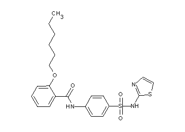 2-(hexyloxy)-N-{4-[(1,3-thiazol-2-ylamino)sulfonyl]phenyl}benzamide - Click Image to Close