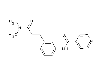 N-{3-[3-(dimethylamino)-3-oxopropyl]phenyl}isonicotinamide - Click Image to Close