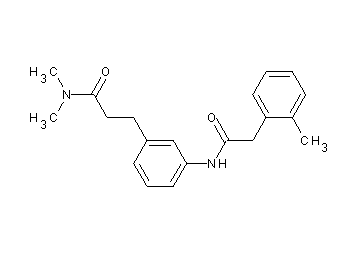 N,N-dimethyl-3-(3-{[(2-methylphenyl)acetyl]amino}phenyl)propanamide - Click Image to Close