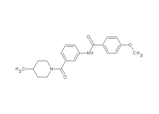 4-methoxy-N-{3-[(4-methyl-1-piperidinyl)carbonyl]phenyl}benzamide - Click Image to Close