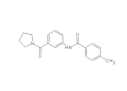 4-methyl-N-[3-(1-pyrrolidinylcarbonyl)phenyl]benzamide - Click Image to Close