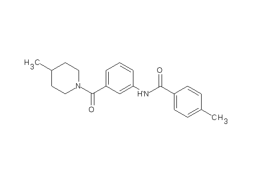 4-methyl-N-{3-[(4-methyl-1-piperidinyl)carbonyl]phenyl}benzamide - Click Image to Close