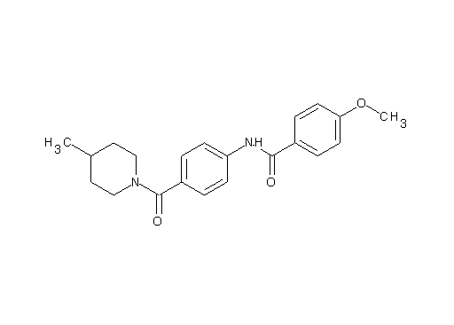 4-methoxy-N-{4-[(4-methyl-1-piperidinyl)carbonyl]phenyl}benzamide