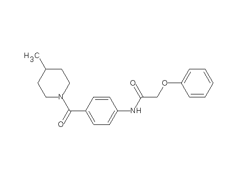 N-{4-[(4-methyl-1-piperidinyl)carbonyl]phenyl}-2-phenoxyacetamide - Click Image to Close