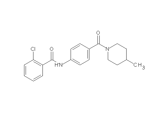 2-chloro-N-{4-[(4-methyl-1-piperidinyl)carbonyl]phenyl}benzamide