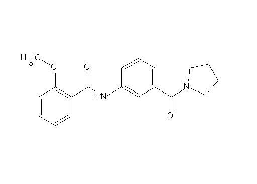 2-methoxy-N-[3-(1-pyrrolidinylcarbonyl)phenyl]benzamide - Click Image to Close