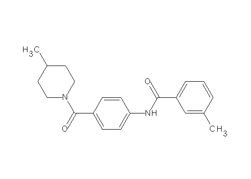 3-methyl-N-{4-[(4-methyl-1-piperidinyl)carbonyl]phenyl}benzamide - Click Image to Close