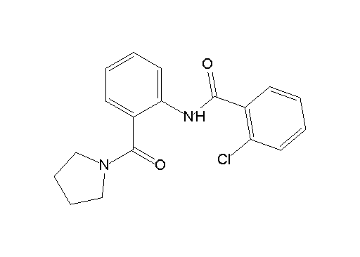 2-chloro-N-[2-(1-pyrrolidinylcarbonyl)phenyl]benzamide - Click Image to Close