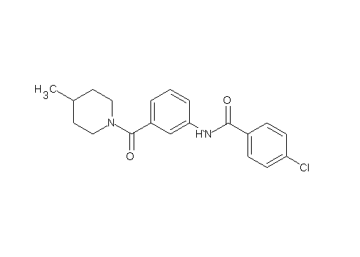 4-chloro-N-{3-[(4-methyl-1-piperidinyl)carbonyl]phenyl}benzamide - Click Image to Close