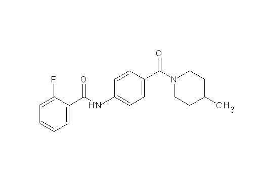 2-fluoro-N-{4-[(4-methyl-1-piperidinyl)carbonyl]phenyl}benzamide - Click Image to Close
