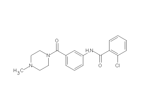 2-chloro-N-{3-[(4-methyl-1-piperazinyl)carbonyl]phenyl}benzamide - Click Image to Close