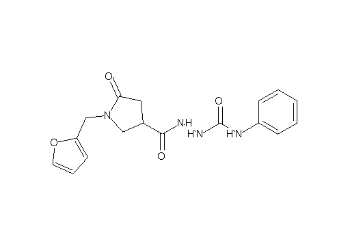 2-{[1-(2-furylmethyl)-5-oxo-3-pyrrolidinyl]carbonyl}-N-phenylhydrazinecarboxamide