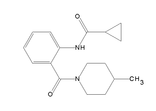 N-{2-[(4-methyl-1-piperidinyl)carbonyl]phenyl}cyclopropanecarboxamide - Click Image to Close
