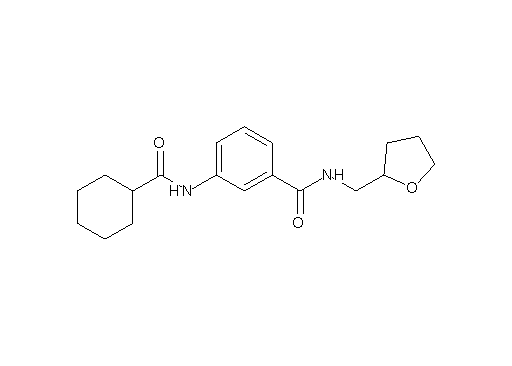 3-[(cyclohexylcarbonyl)amino]-N-(tetrahydro-2-furanylmethyl)benzamide - Click Image to Close