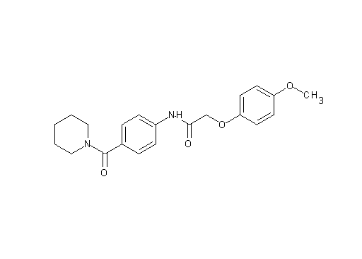 2-(4-methoxyphenoxy)-N-[4-(1-piperidinylcarbonyl)phenyl]acetamide - Click Image to Close