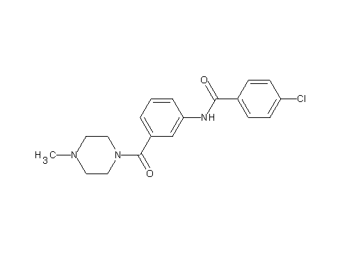 4-chloro-N-{3-[(4-methyl-1-piperazinyl)carbonyl]phenyl}benzamide - Click Image to Close