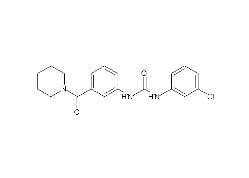 N-(3-chlorophenyl)-N'-[3-(1-piperidinylcarbonyl)phenyl]urea