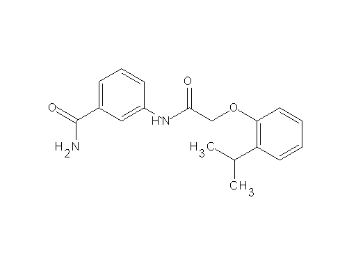 3-{[(2-isopropylphenoxy)acetyl]amino}benzamide - Click Image to Close