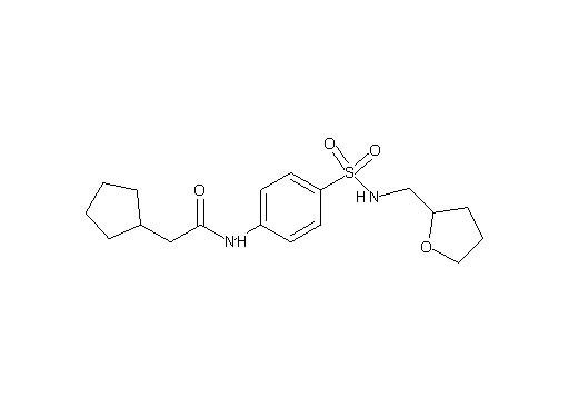 2-cyclopentyl-N-(4-{[(tetrahydro-2-furanylmethyl)amino]sulfonyl}phenyl)acetamide - Click Image to Close