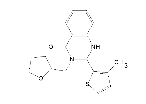 2-(3-methyl-2-thienyl)-3-(tetrahydro-2-furanylmethyl)-2,3-dihydro-4(1H)-quinazolinone