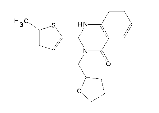 2-(5-methyl-2-thienyl)-3-(tetrahydro-2-furanylmethyl)-2,3-dihydro-4(1H)-quinazolinone - Click Image to Close