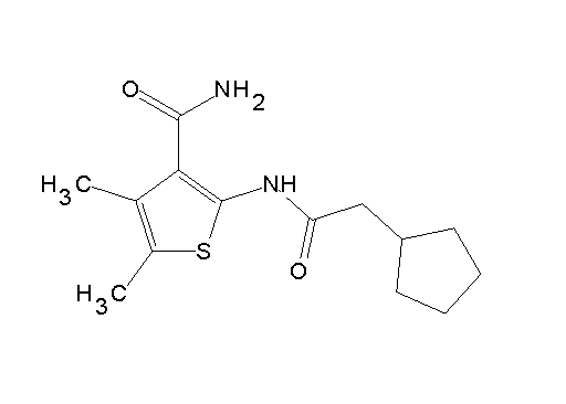 2-[(cyclopentylacetyl)amino]-4,5-dimethyl-3-thiophenecarboxamide - Click Image to Close