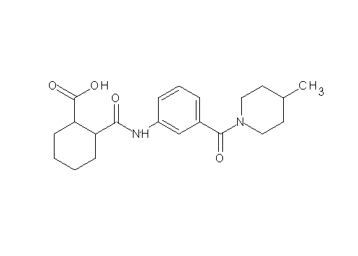 2-[({3-[(4-methyl-1-piperidinyl)carbonyl]phenyl}amino)carbonyl]cyclohexanecarboxylic acid - Click Image to Close