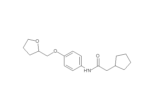 2-cyclopentyl-N-[4-(tetrahydro-2-furanylmethoxy)phenyl]acetamide - Click Image to Close