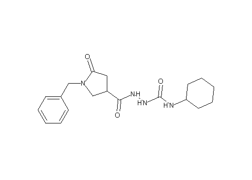 2-[(1-benzyl-5-oxo-3-pyrrolidinyl)carbonyl]-N-cyclohexylhydrazinecarboxamide - Click Image to Close