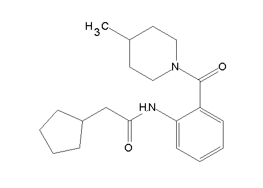 2-cyclopentyl-N-{2-[(4-methyl-1-piperidinyl)carbonyl]phenyl}acetamide