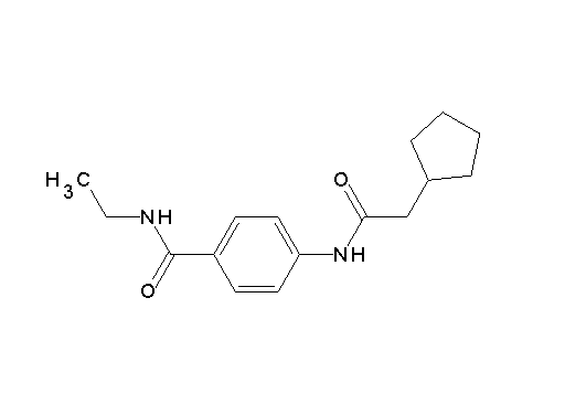 4-[(cyclopentylacetyl)amino]-N-ethylbenzamide - Click Image to Close