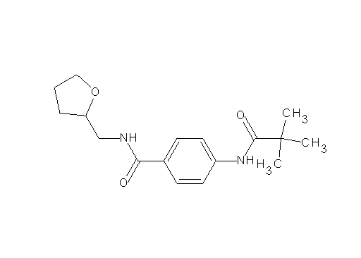 4-[(2,2-dimethylpropanoyl)amino]-N-(tetrahydro-2-furanylmethyl)benzamide - Click Image to Close