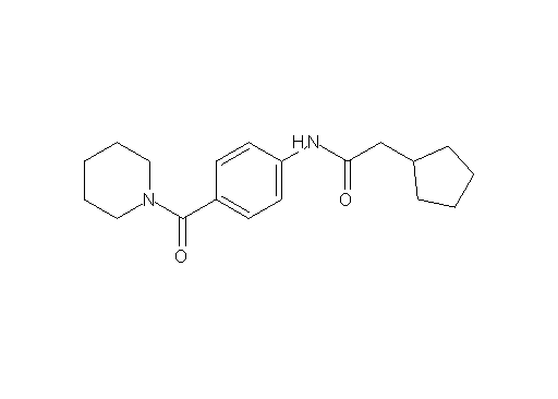 2-cyclopentyl-N-[4-(1-piperidinylcarbonyl)phenyl]acetamide - Click Image to Close
