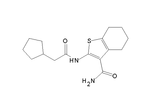 2-[(cyclopentylacetyl)amino]-4,5,6,7-tetrahydro-1-benzothiophene-3-carboxamide - Click Image to Close