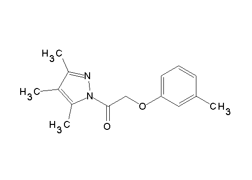 3,4,5-trimethyl-1-[(3-methylphenoxy)acetyl]-1H-pyrazole - Click Image to Close