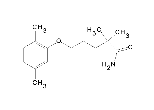 5-(2,5-dimethylphenoxy)-2,2-dimethylpentanamide - Click Image to Close