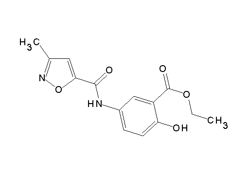 ethyl 2-hydroxy-5-{[(3-methyl-5-isoxazolyl)carbonyl]amino}benzoate - Click Image to Close