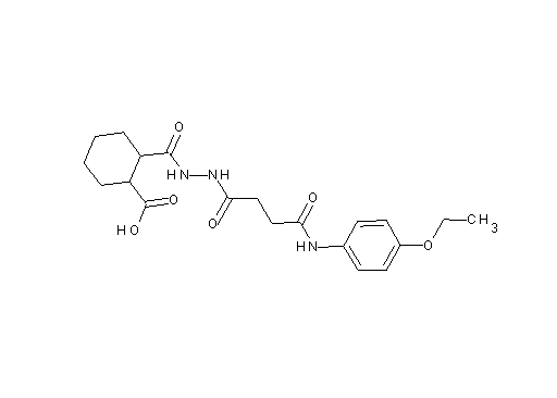 2-[(2-{4-[(4-ethoxyphenyl)amino]-4-oxobutanoyl}hydrazino)carbonyl]cyclohexanecarboxylic acid - Click Image to Close