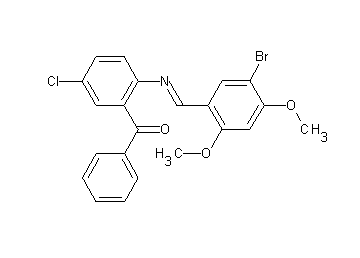 {2-[(5-bromo-2,4-dimethoxybenzylidene)amino]-5-chlorophenyl}(phenyl)methanone