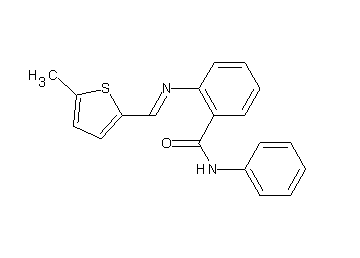 2-{[(5-methyl-2-thienyl)methylene]amino}-N-phenylbenzamide