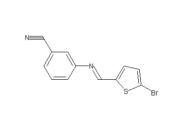 3-{[(5-bromo-2-thienyl)methylene]amino}benzonitrile