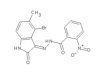 N'-(4-bromo-5-methyl-2-oxo-1,2-dihydro-3H-indol-3-ylidene)-2-nitrobenzohydrazide