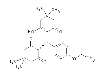 2-[(4-ethoxyphenyl)(2-hydroxy-4,4-dimethyl-6-oxo-1-cyclohexen-1-yl)methyl]-5,5-dimethyl-1,3-cyclohexanedione