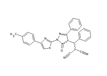 [{1-[4-(4-methylphenyl)-1,3-thiazol-2-yl]-5-oxo-3-phenyl-4,5-dihydro-1H-pyrazol-4-yl}(phenyl)methyl]malononitrile