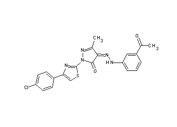 4-[(3-acetylphenyl)hydrazono]-2-[4-(4-chlorophenyl)-1,3-thiazol-2-yl]-5-methyl-2,4-dihydro-3H-pyrazol-3-one