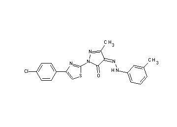 2-[4-(4-chlorophenyl)-1,3-thiazol-2-yl]-5-methyl-4-[(3-methylphenyl)hydrazono]-2,4-dihydro-3H-pyrazol-3-one