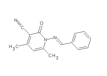 1-(benzylideneamino)-4,6-dimethyl-2-oxo-1,2-dihydro-3-pyridinecarbonitrile