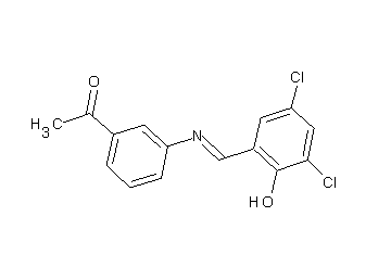 1-{3-[(3,5-dichloro-2-hydroxybenzylidene)amino]phenyl}ethanone