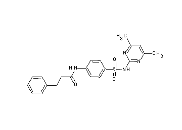 N-(4-{[(4,6-dimethyl-2-pyrimidinyl)amino]sulfonyl}phenyl)-3-phenylpropanamide