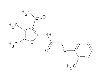 4,5-dimethyl-2-{[(2-methylphenoxy)acetyl]amino}-3-thiophenecarboxamide